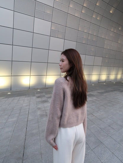 Dusty Pink Bling Alphaca Cardigan