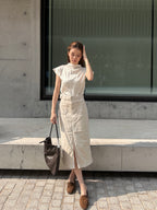 Basic Denim Maxi Skirt
