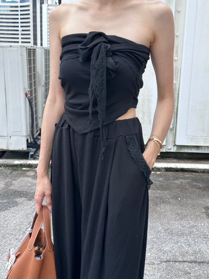 Lace Tube Top & Pants Set