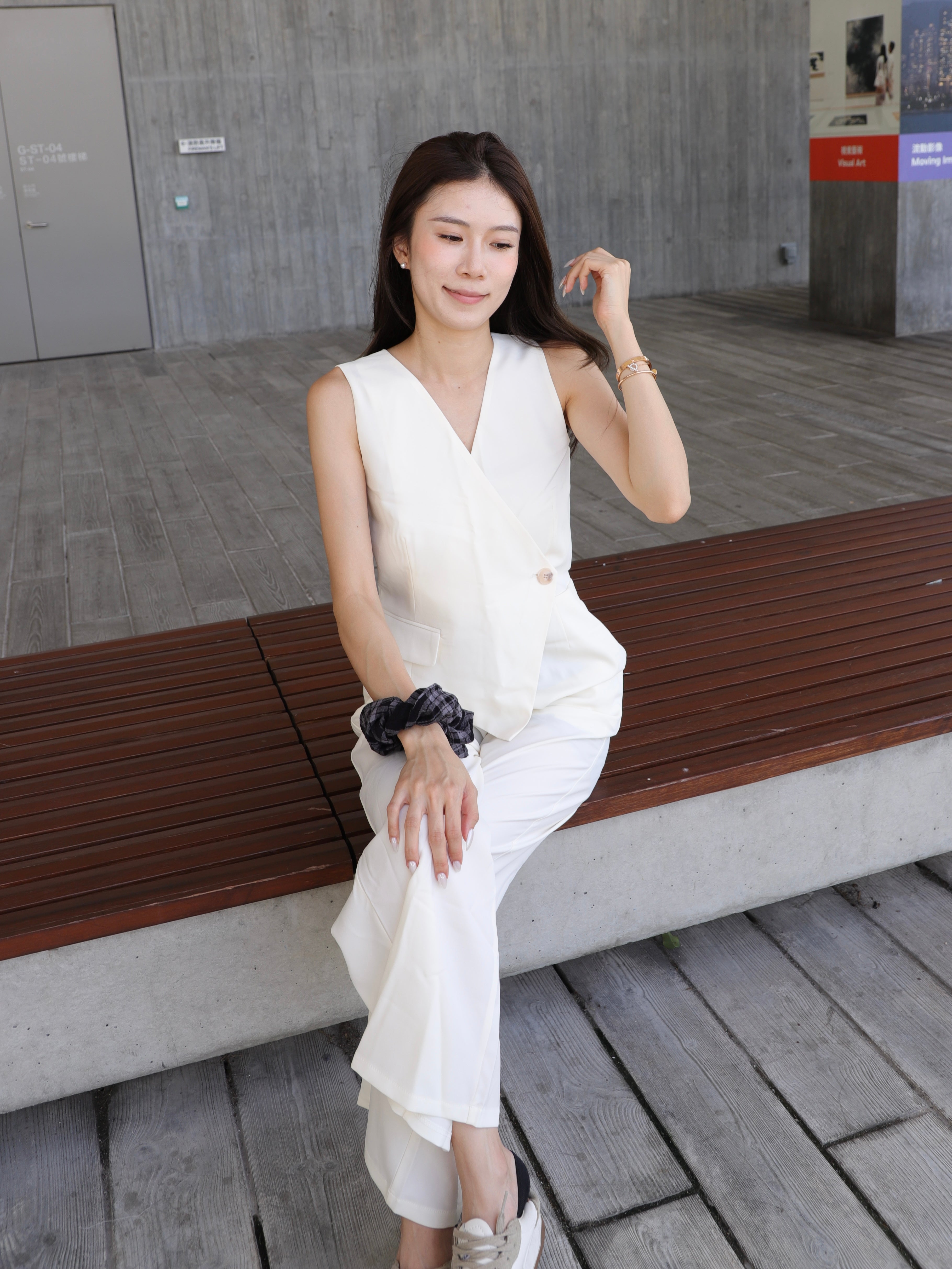 Office Like Chiffon Jumpsuit