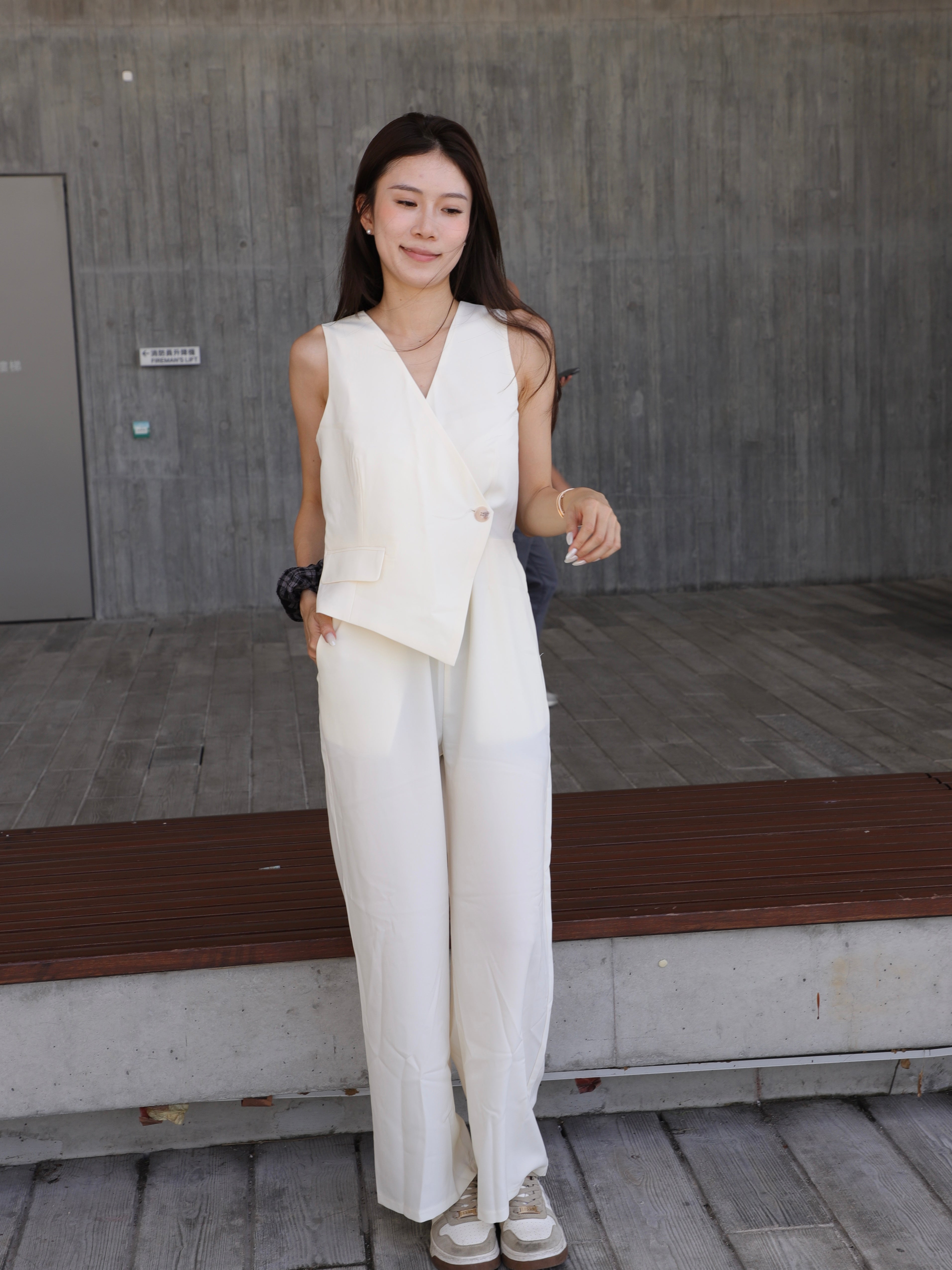 Office Like Chiffon Jumpsuit