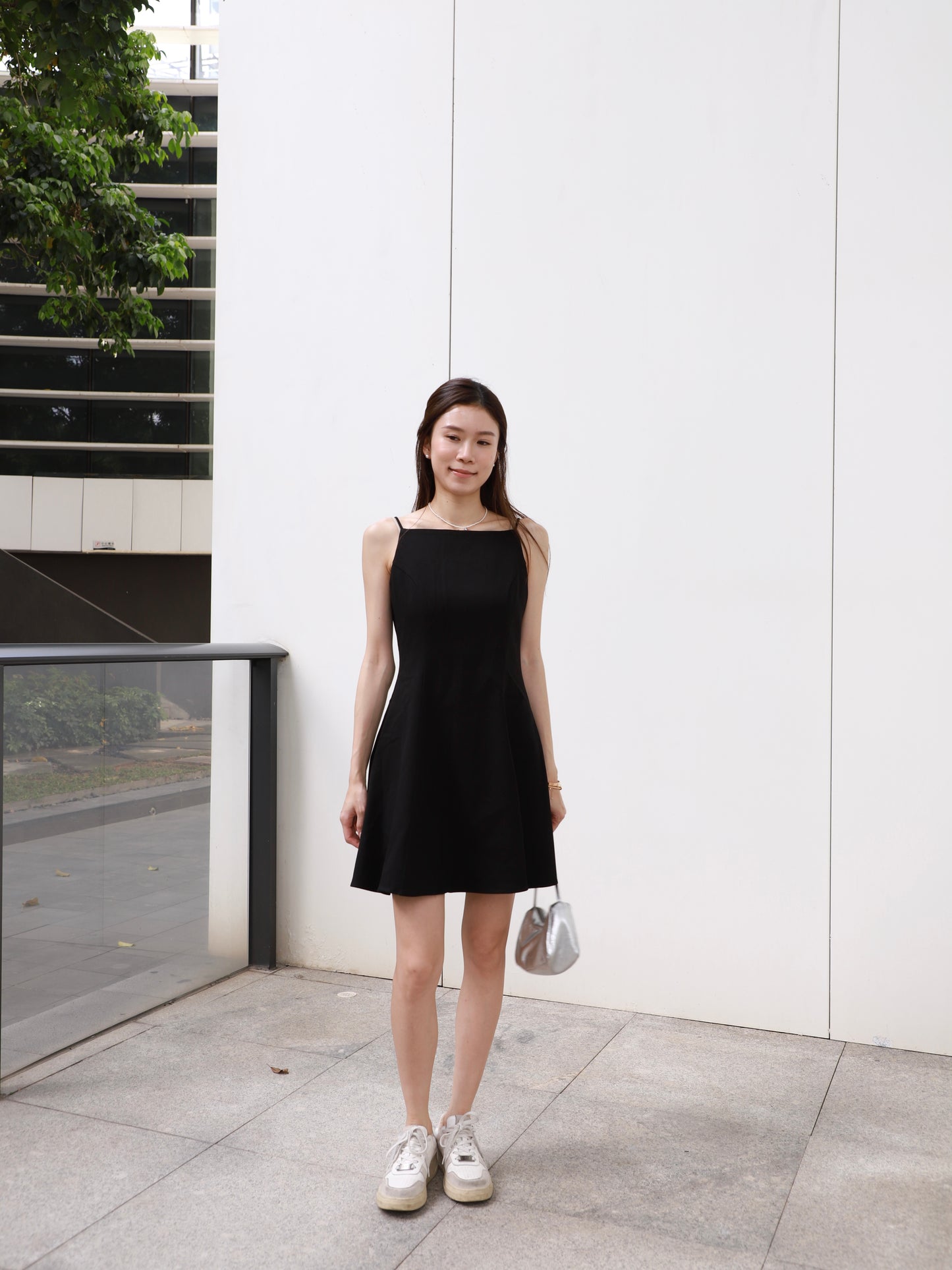 Crewneck Alined Mini Dress