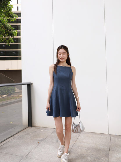 Crewneck Alined Mini Dress