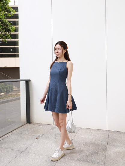 Crewneck Alined Mini Dress