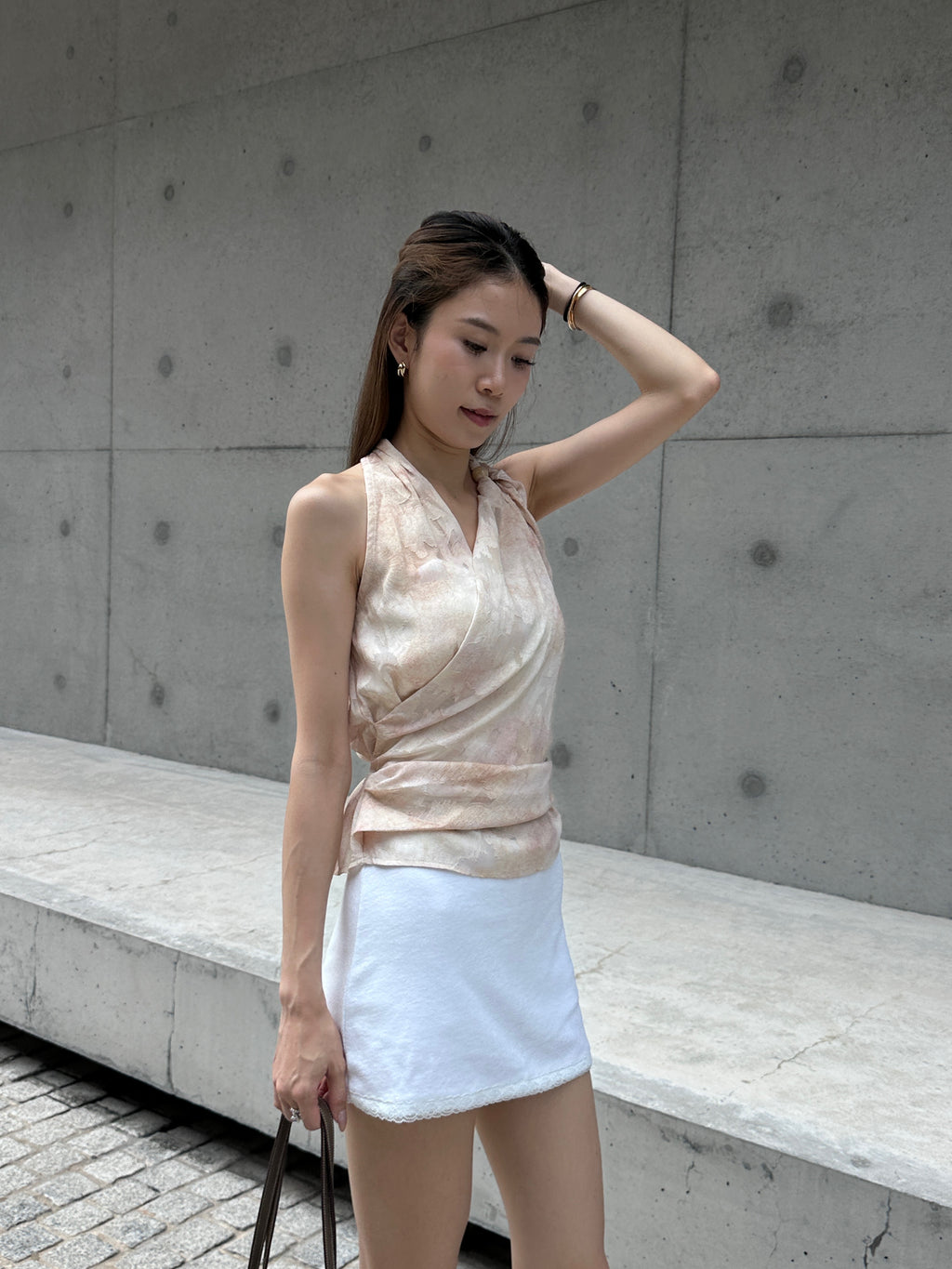Mix Pinky Chiffon Tank Top