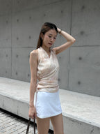 Mix Pinky Chiffon Tank Top