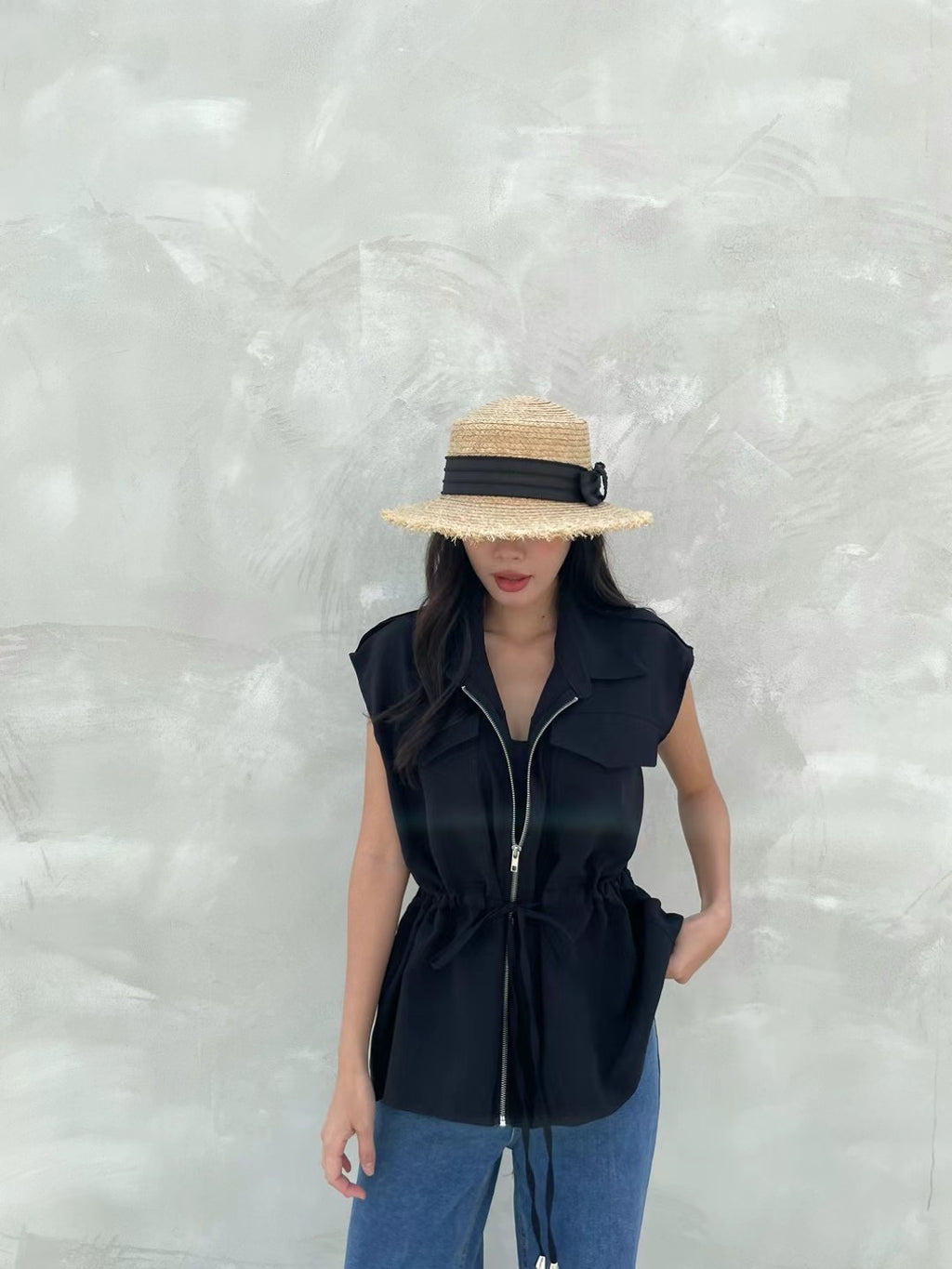 Tied Chiffon Vest