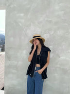 Tied Chiffon Vest