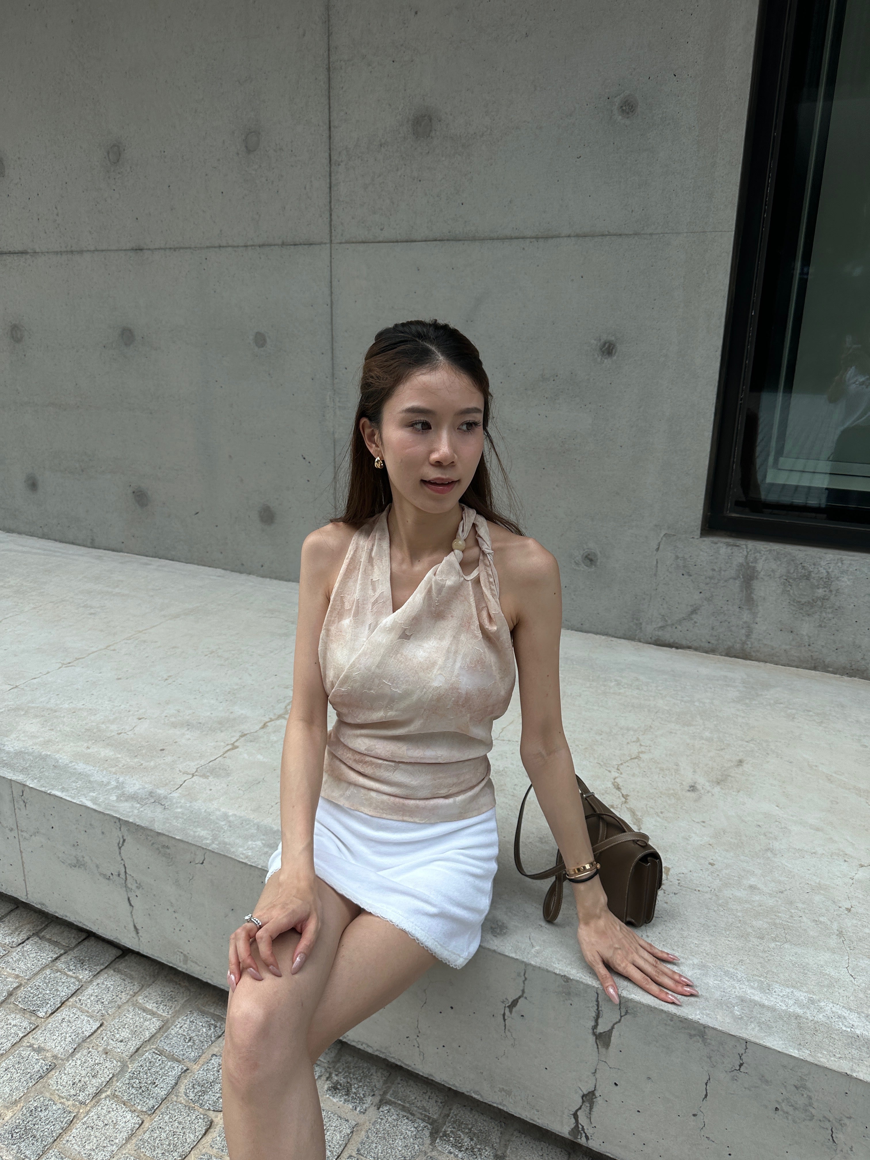 Mix Pinky Chiffon Tank Top
