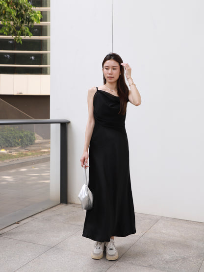 Chiffon Mix Silk Maxi Dress