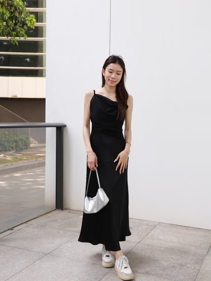 Chiffon Mix Silk Maxi Dress