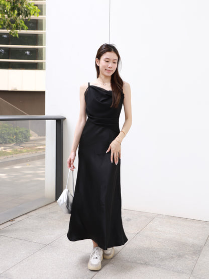 Chiffon Mix Silk Maxi Dress