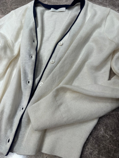 Outline White Cardigan