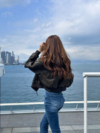 Zip Pocket Leather Jacket