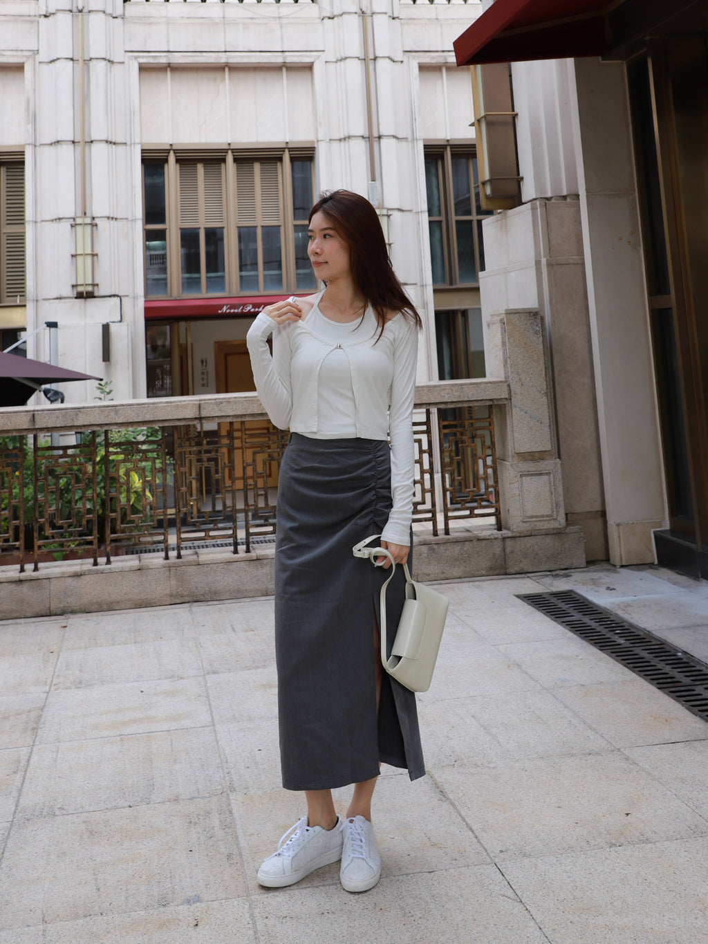 Tied up Chiffon Maxi Skirt