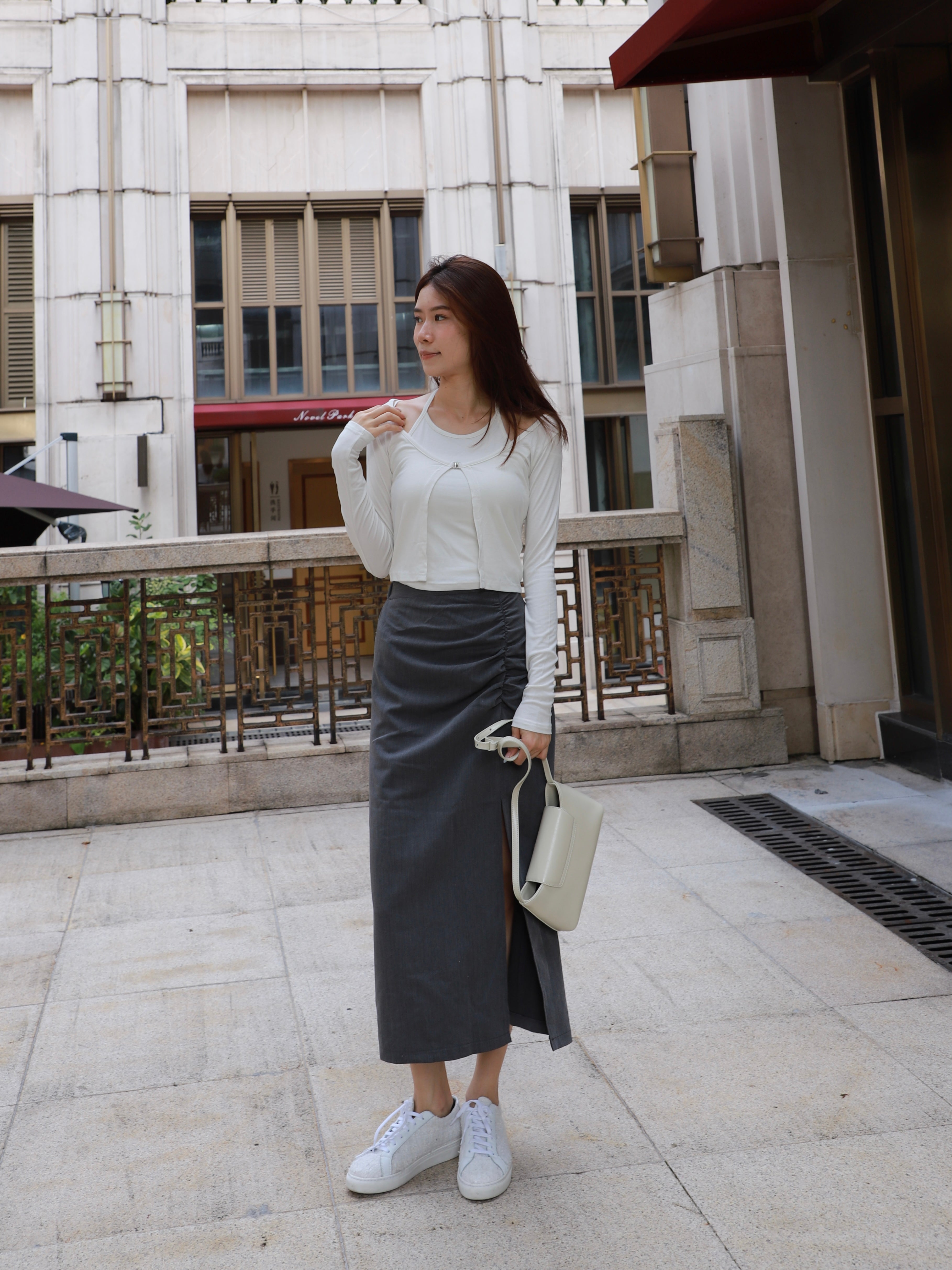 Tied up Chiffon Maxi Skirt