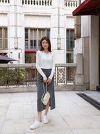 Tied up Chiffon Maxi Skirt