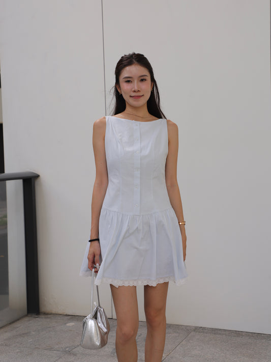 Shirt Like Lace Princess Mini Dress