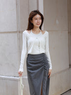 Tied up Chiffon Maxi Skirt