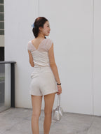 Flap Chiffon Shorts