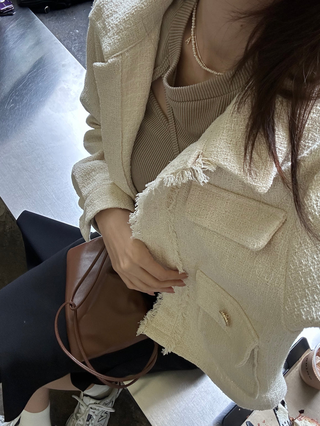 Tweed Ruffles Jacket