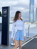Pink Bleached High Waisted Shorts