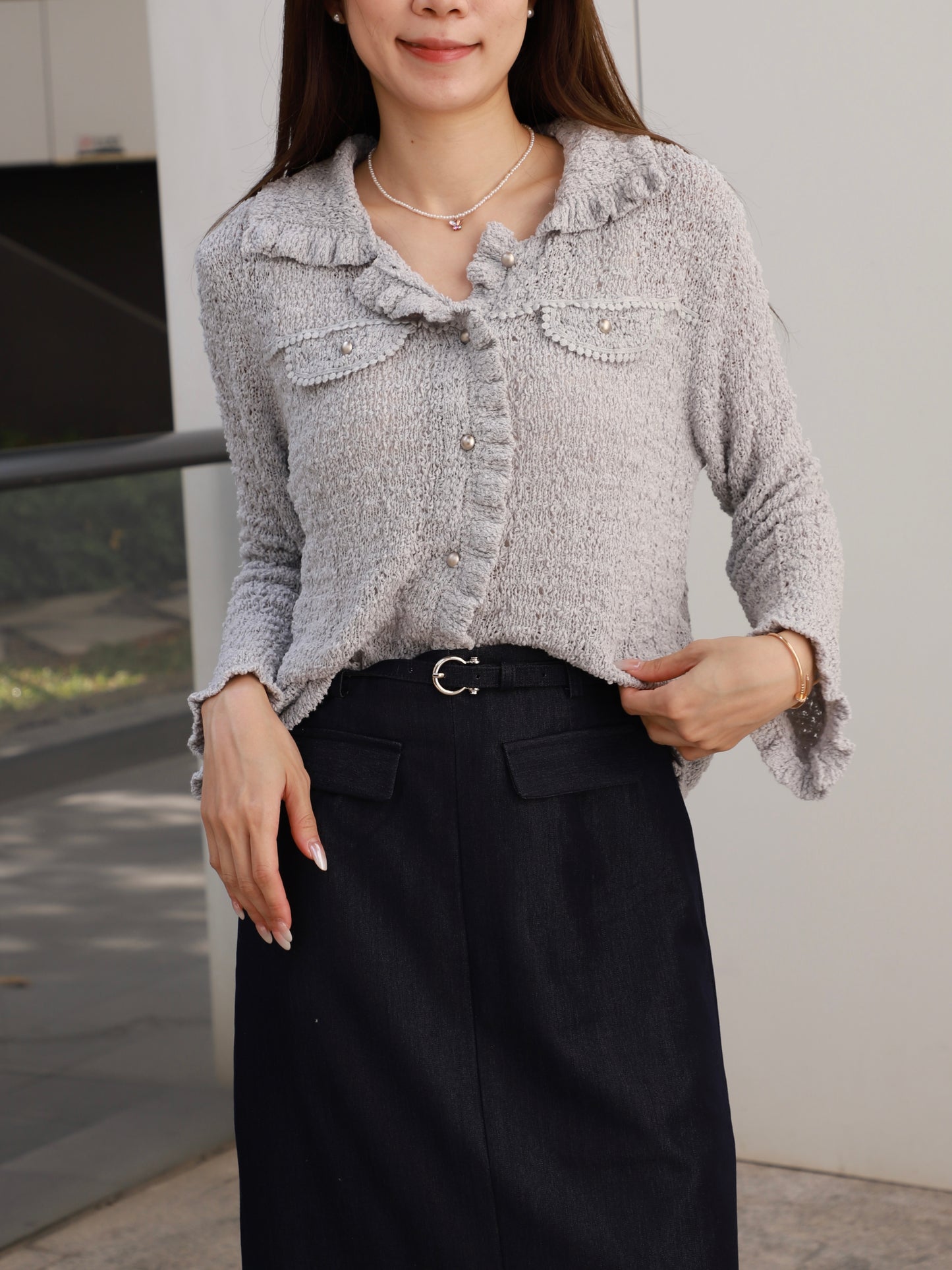 Pearl Button Lacey Cardigan