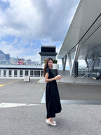 Cotton T Shirt with Pocket Maxi Dress