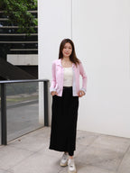 Belt Inside Knitted Maxi Skirt