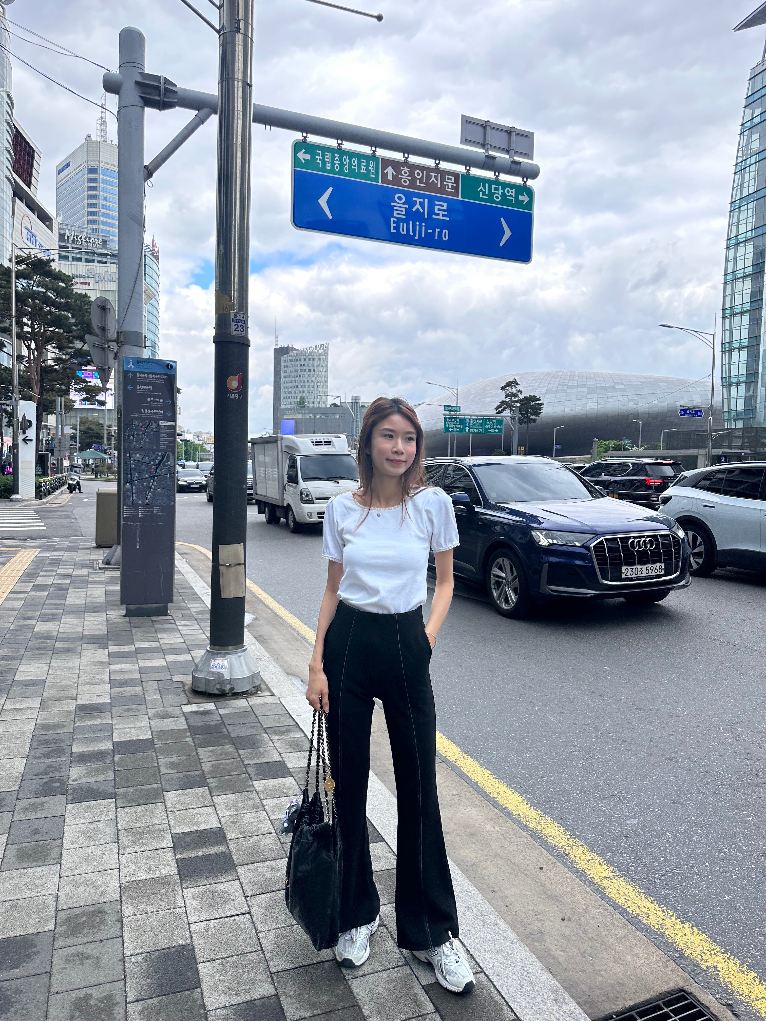 Lined Black Flare Pants