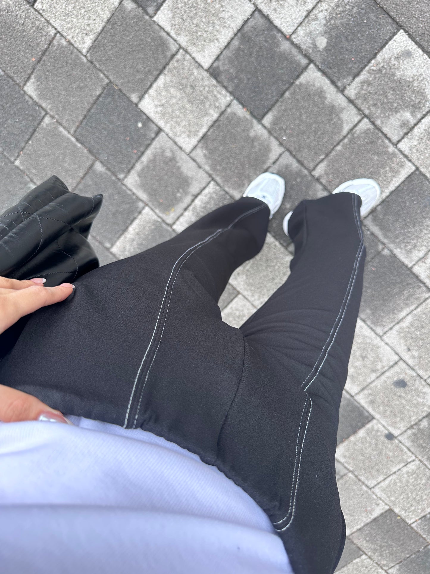 Lined Black Flare Pants