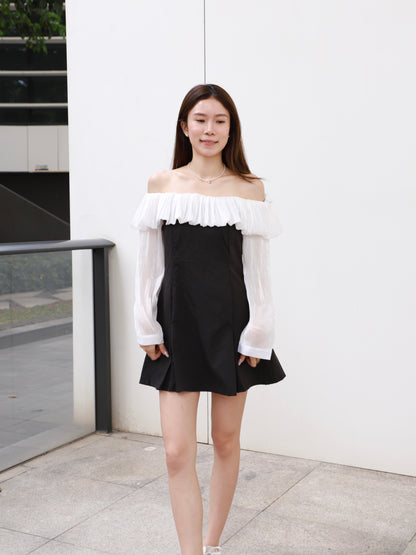 Ruffles Off Shoulder Mini Dress