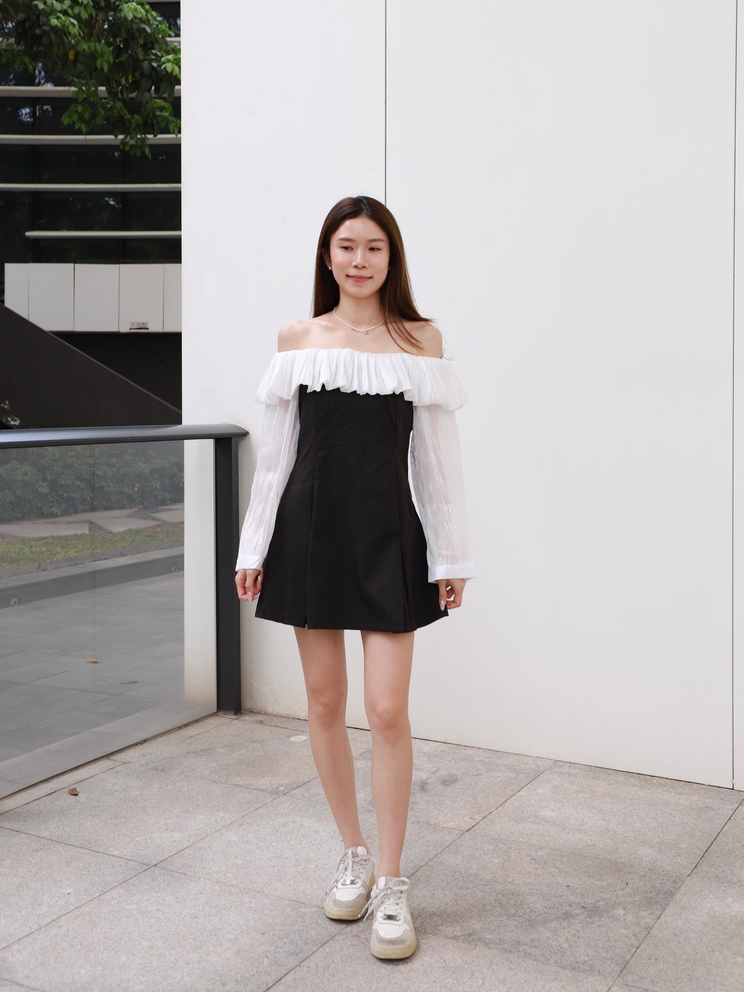 Ruffles Off Shoulder Mini Dress