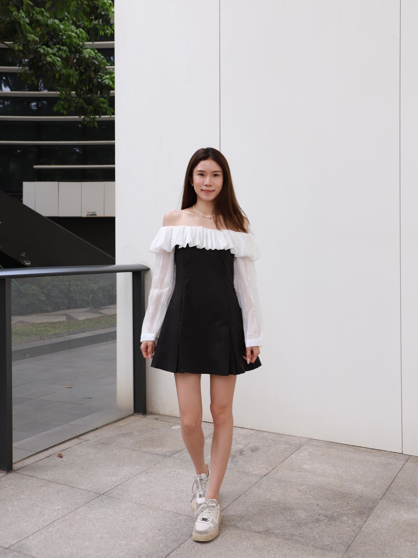 Ruffles Off Shoulder Mini Dress