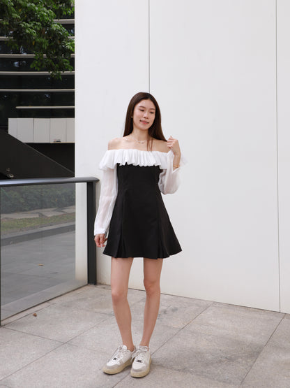 Ruffles Off Shoulder Mini Dress