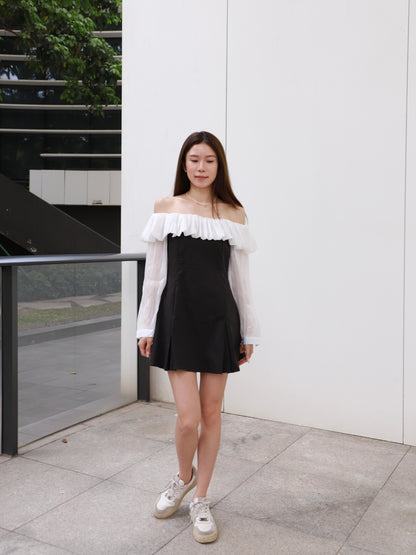 Ruffles Off Shoulder Mini Dress