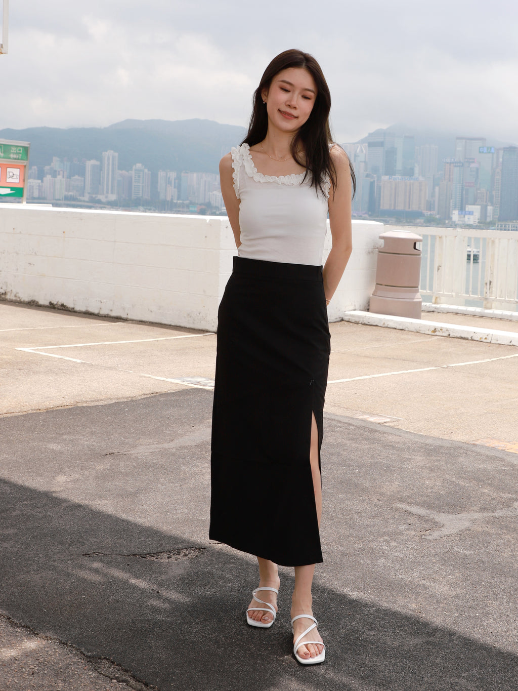 Zip Cut Maxi Skirt