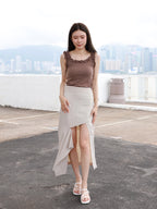 Zip Cut Maxi Skirt