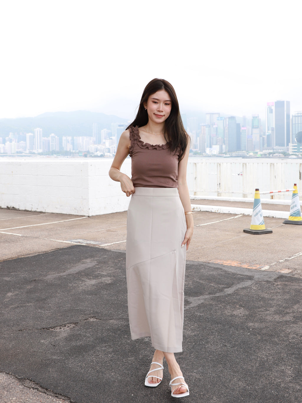 Zip Cut Maxi Skirt