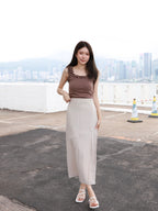 Zip Cut Maxi Skirt