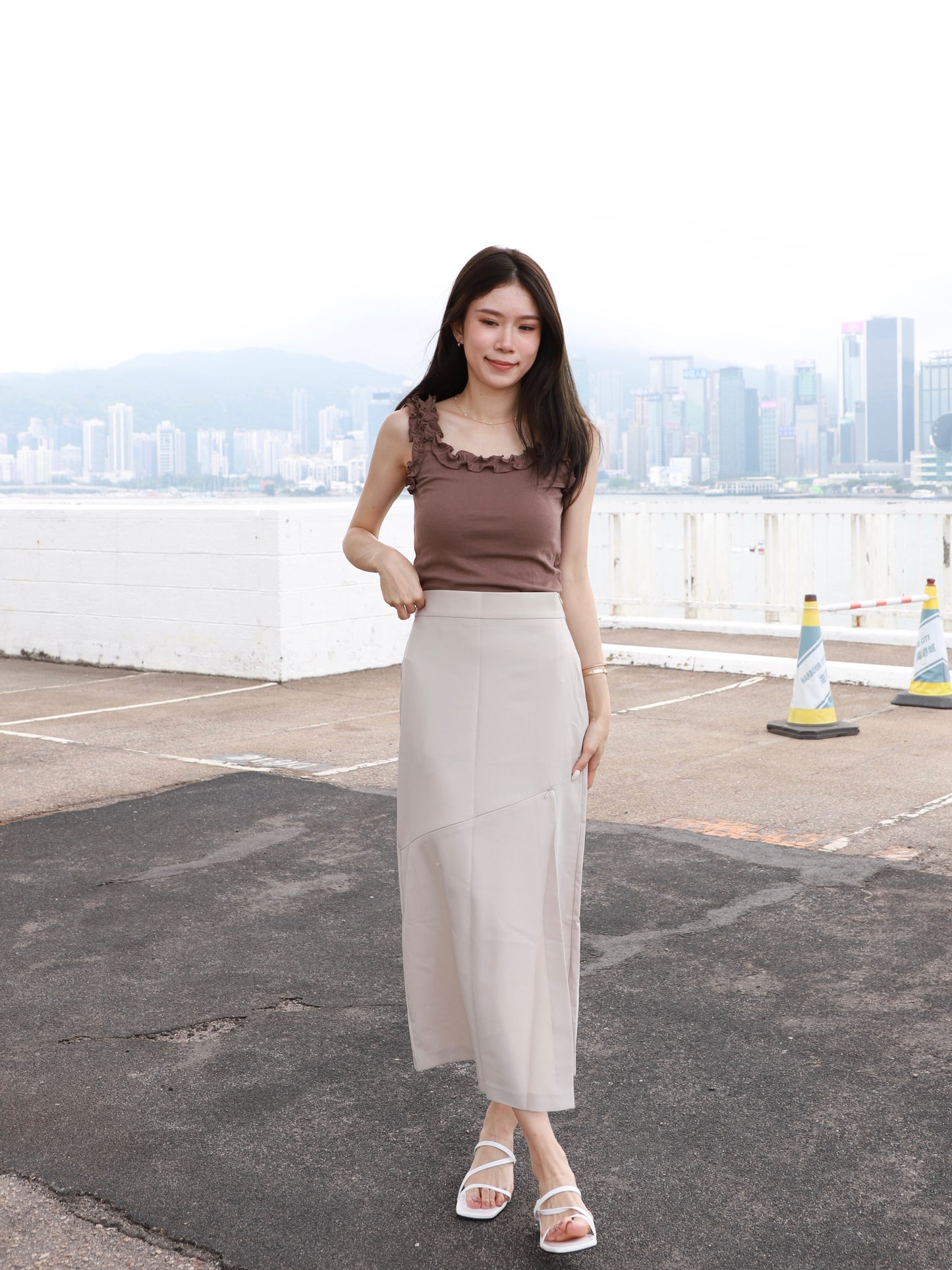 Zip Cut Maxi Skirt