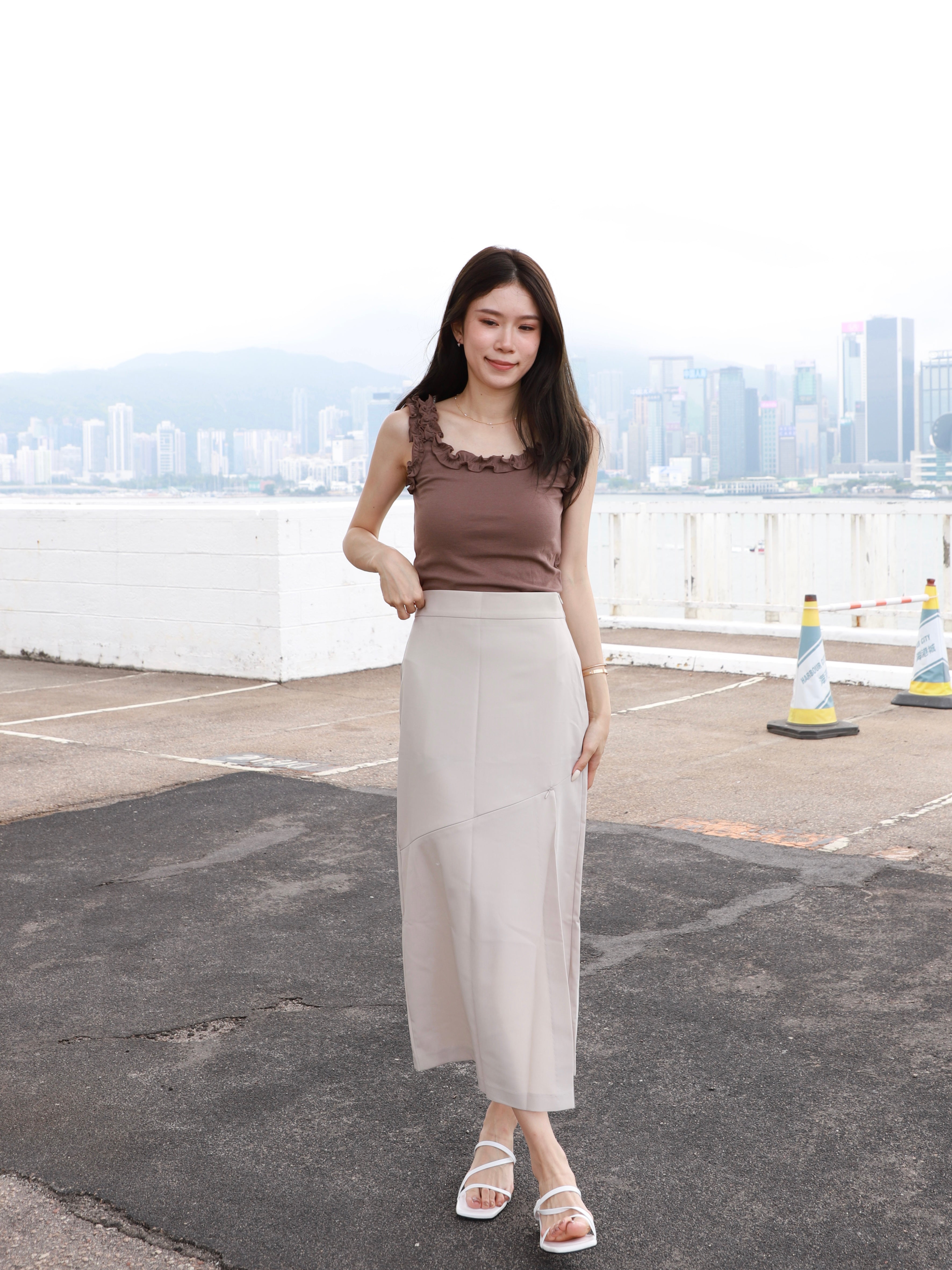 Zip Cut Maxi Skirt