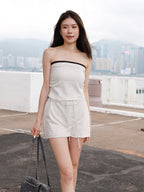 Cotton Tube & Skirt Shorts Set