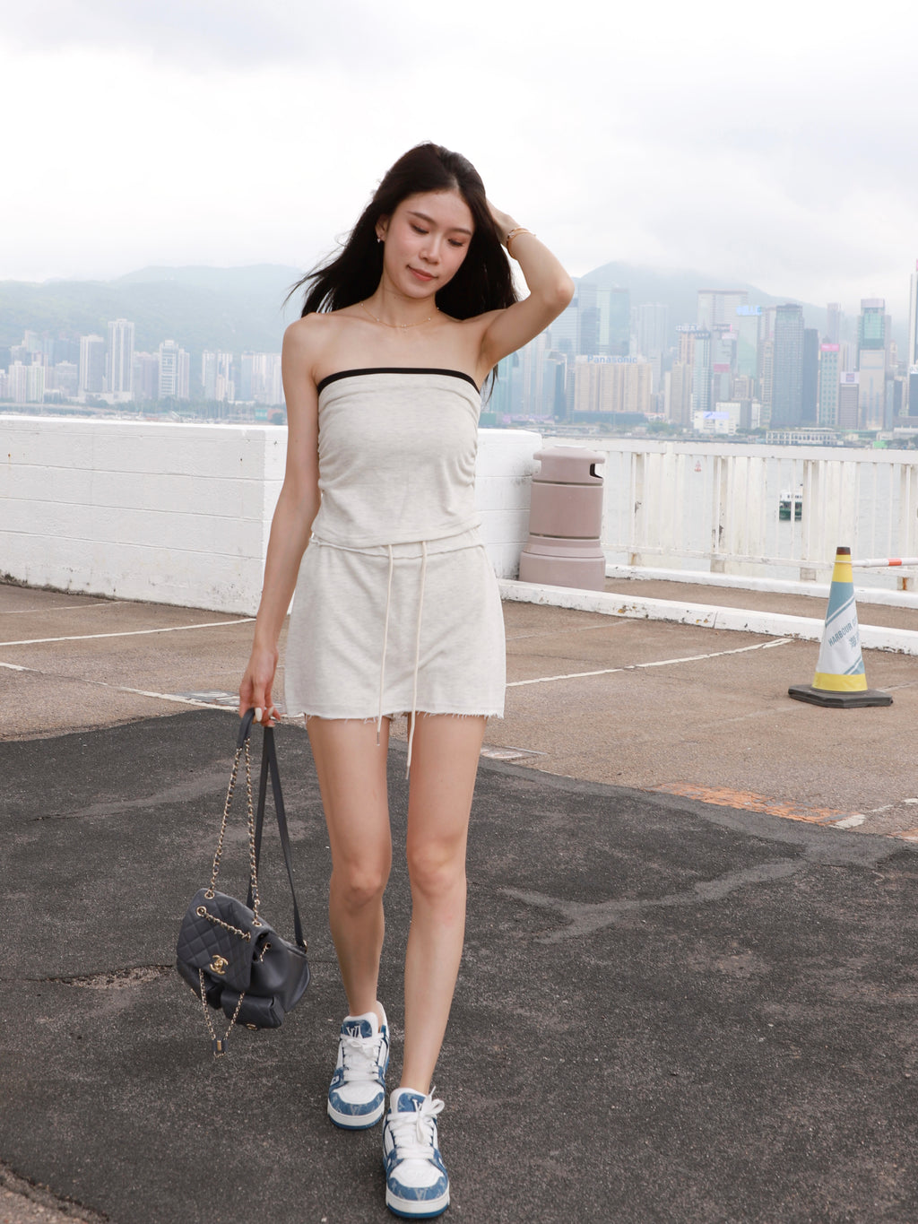 Cotton Tube & Skirt Shorts Set
