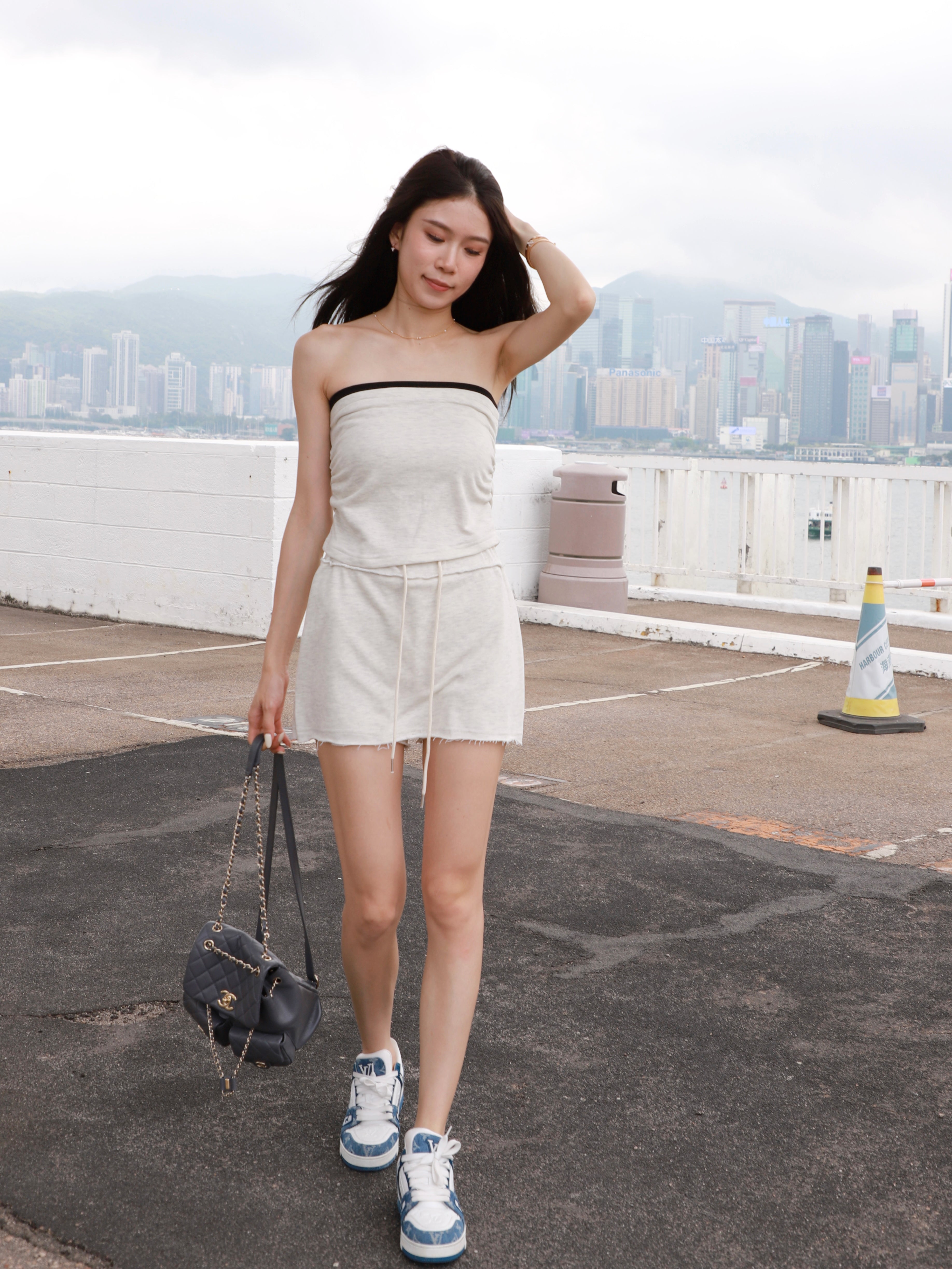 Cotton Tube & Skirt Shorts Set