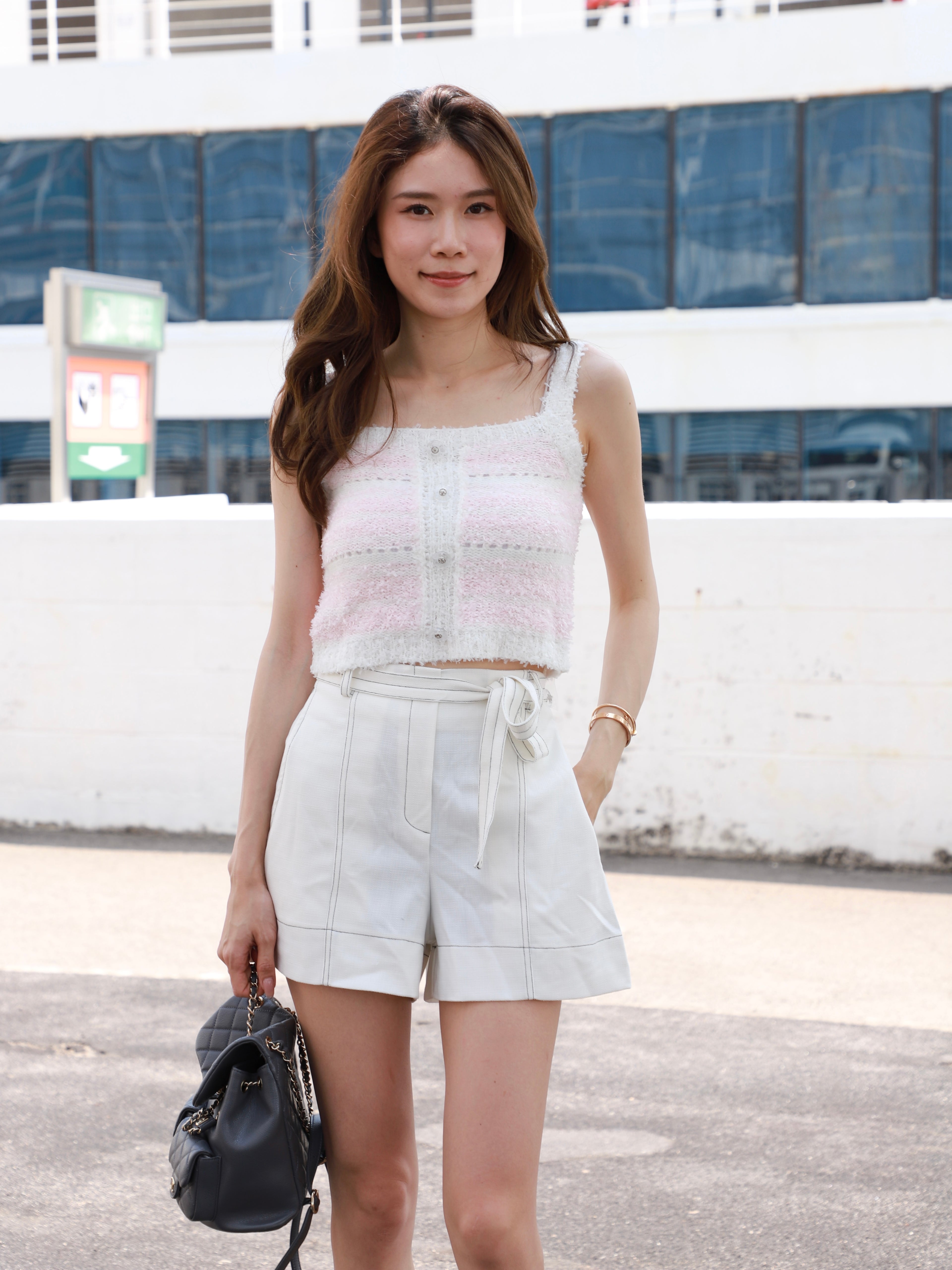 Tweed Like Tank & Cardigan Set