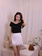 Lace Cover Mini Skirt