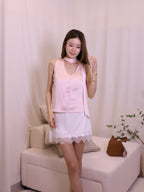 Lace Cover Mini Skirt