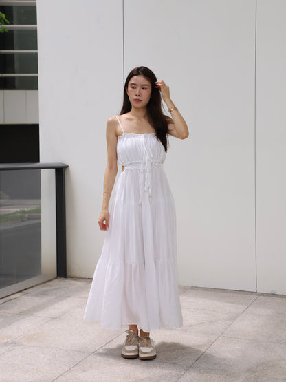 Show Back Chiffon Maxi Dress