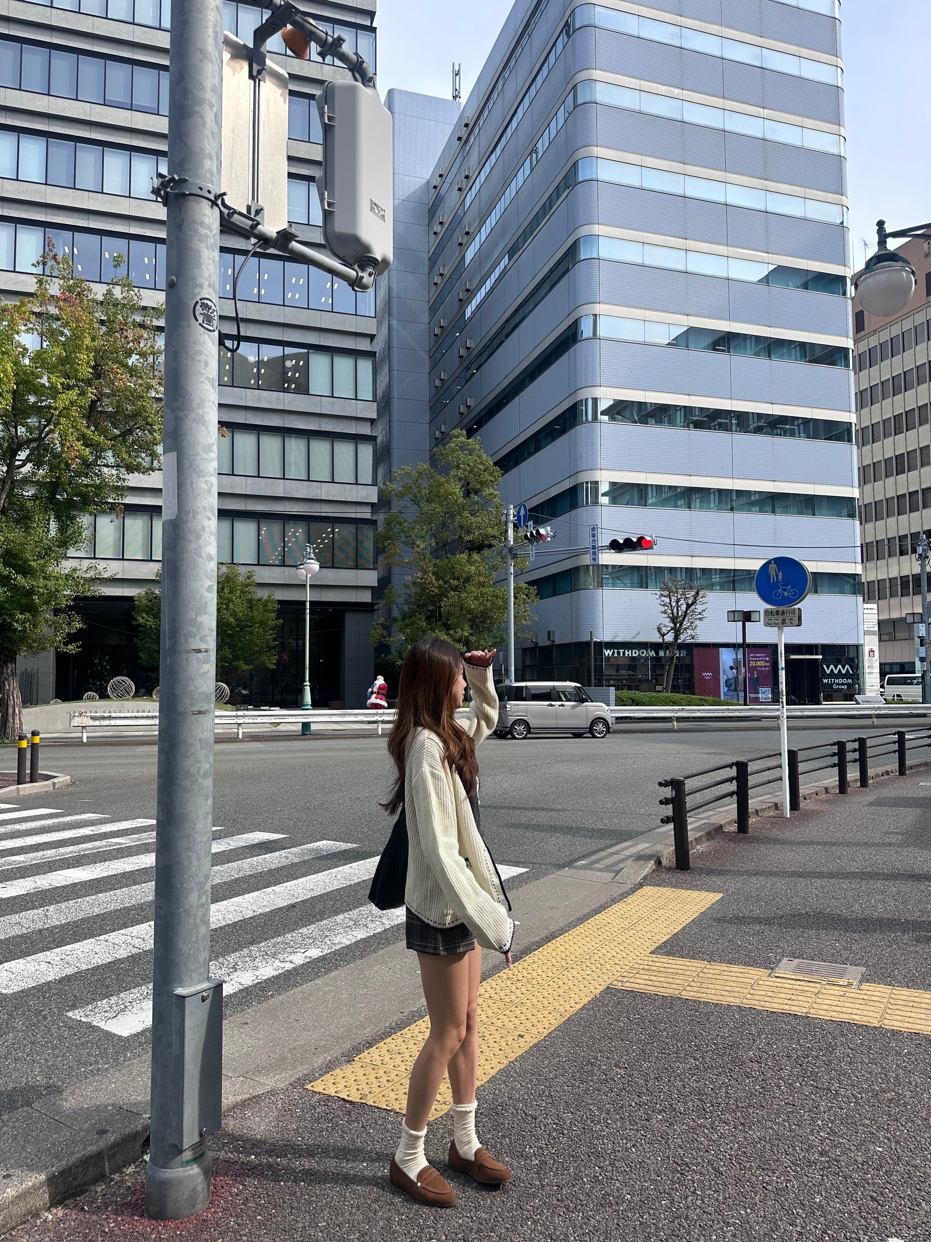 Checked Wool Skirt Shorts